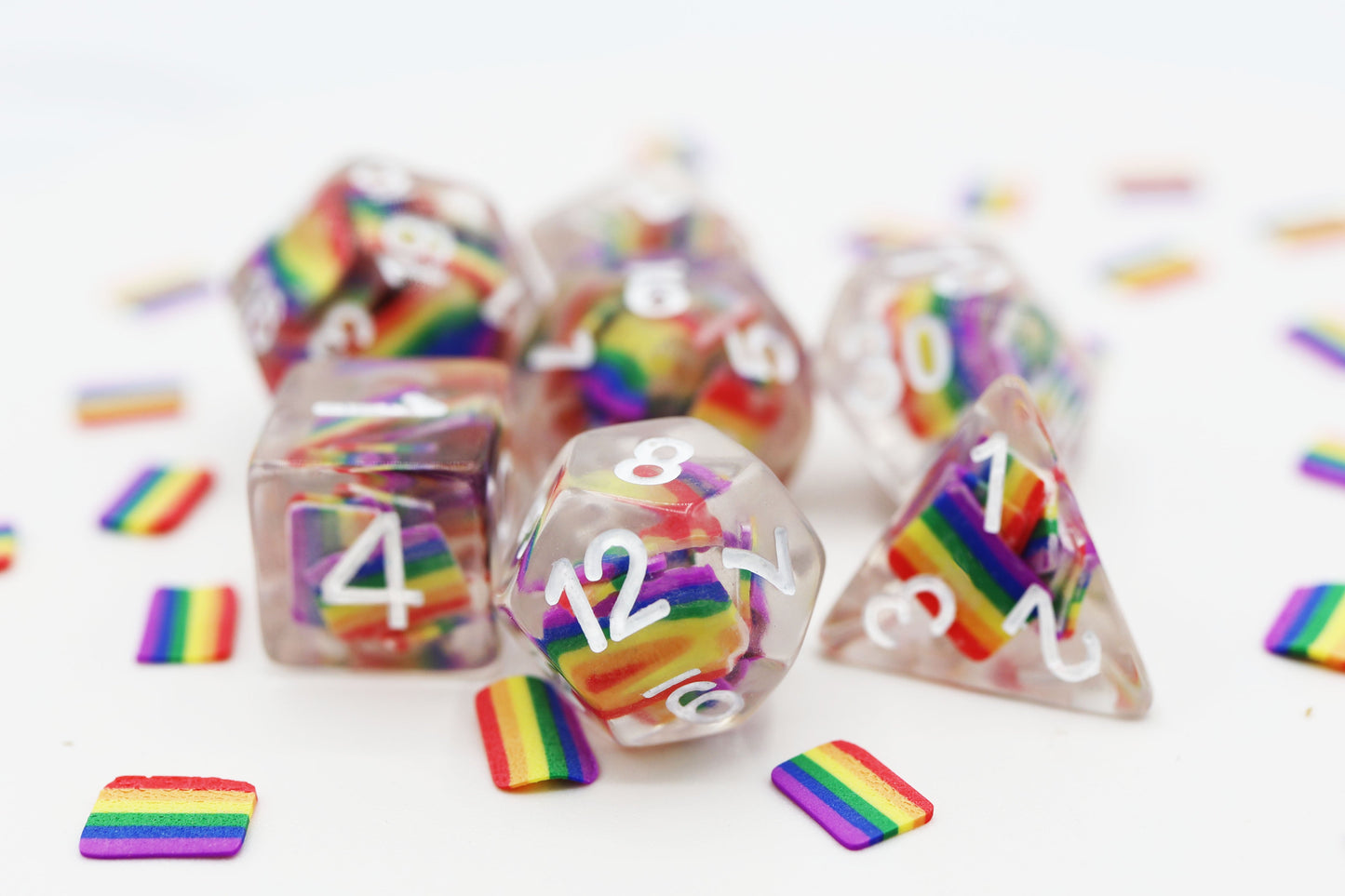 Foam Brain - Rainbow Flag RPG Dice Set