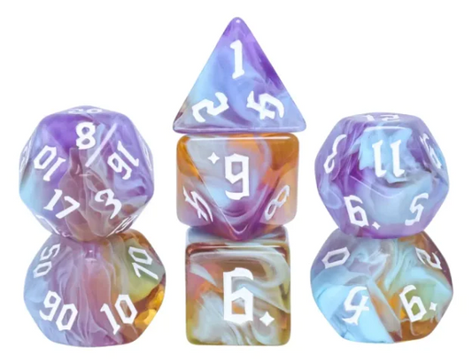 Foam Brain - Amethyst Sunset RPG Dice Set