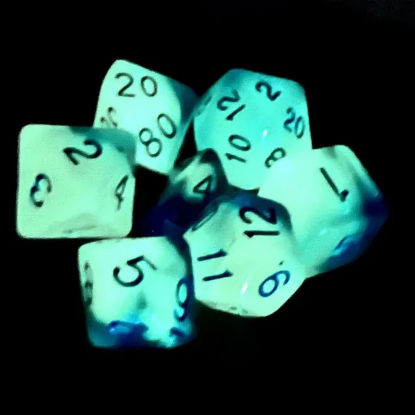 Foam Brain - Glow in the Dark, Glowing Memory RPG Dice Set