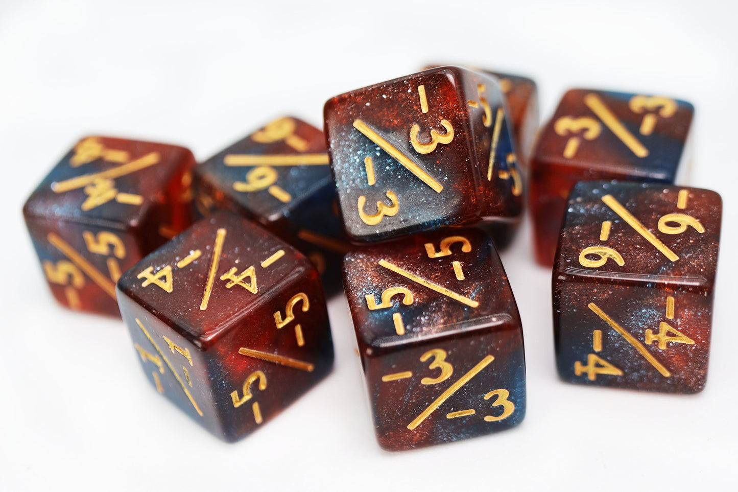 Foam Brain - -1/-1 RED & BLUE GLITTER COUNTERS FOR MAGIC - SET OF 8