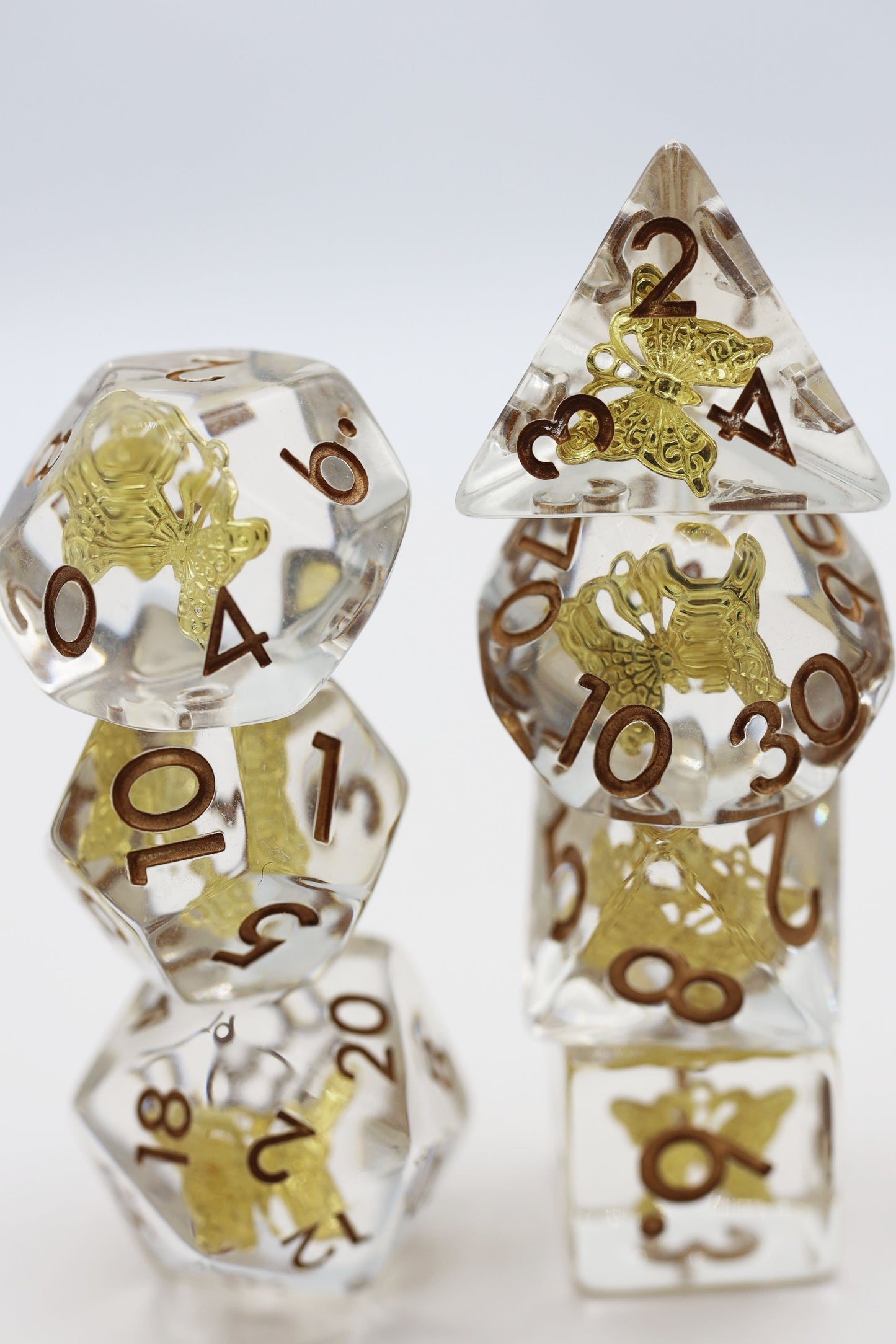 Foam Brain - Gilded Butterfly RPG Dice Set
