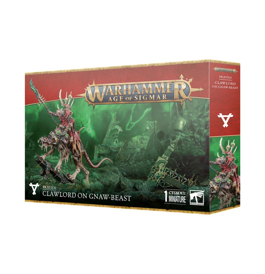 AOS - Skaven, Clawlord on Gnaw-Beast