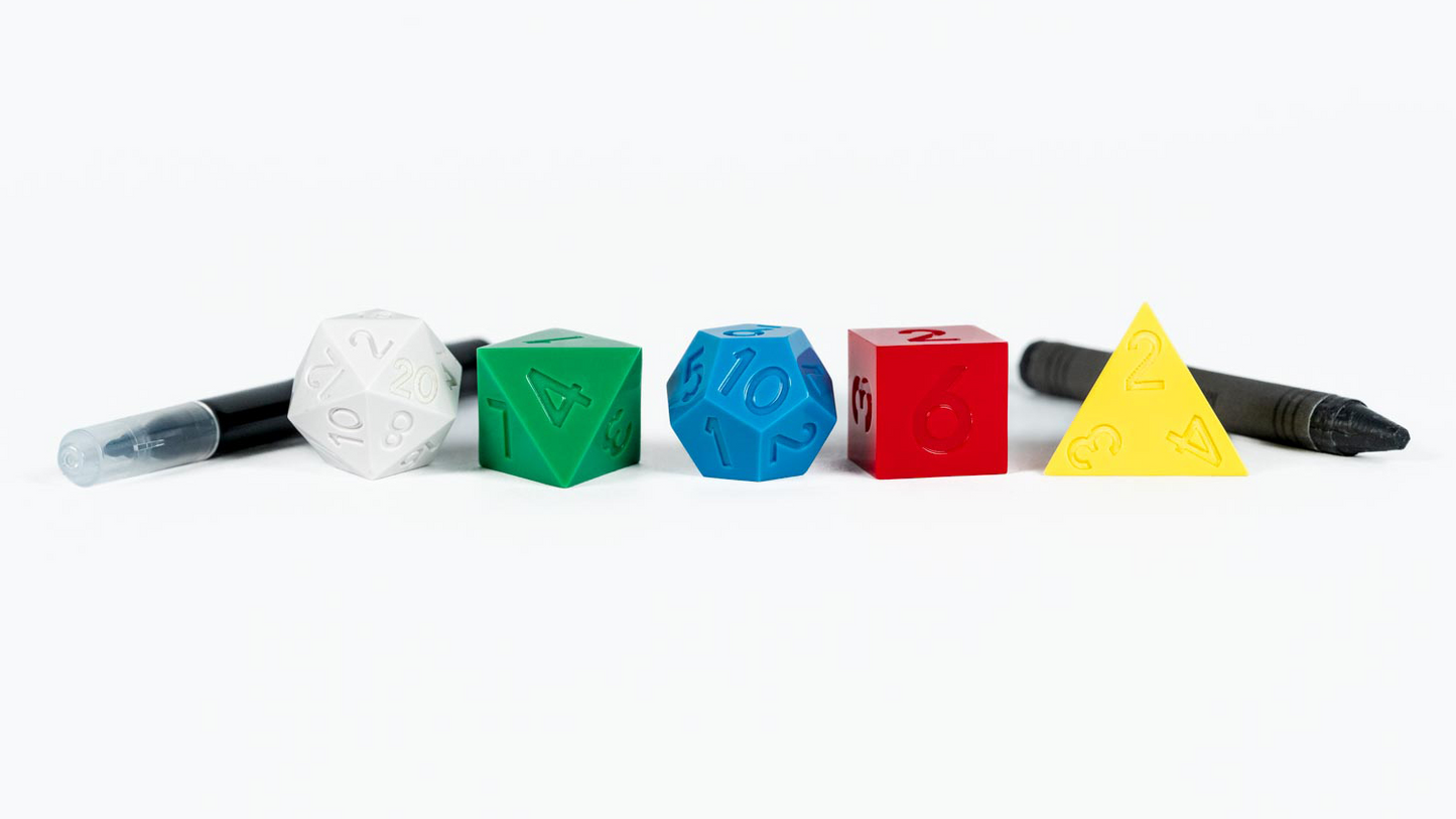 D&D 50th Anniversary Retro Holmes Replica Dice Set