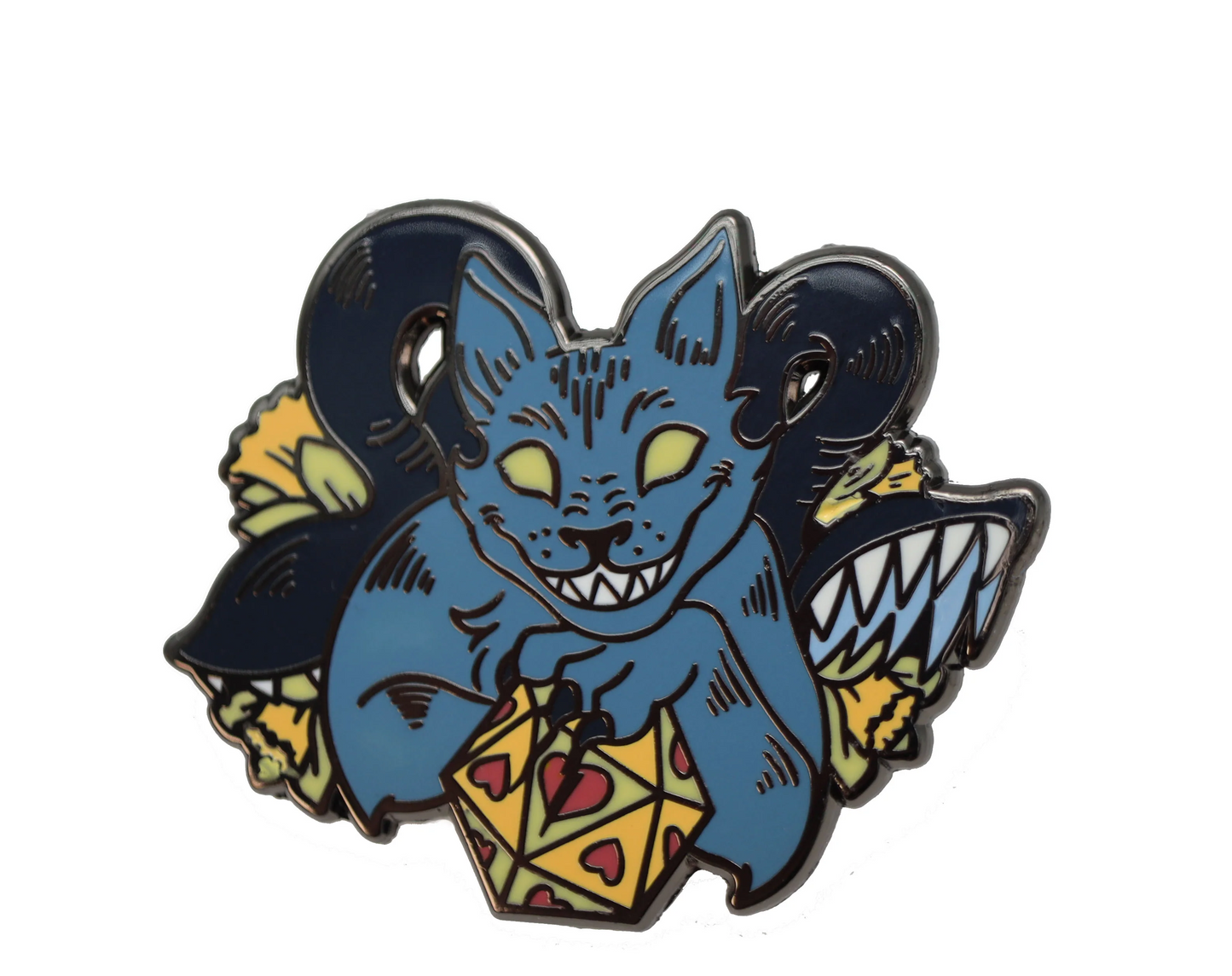 Foam Brain - Alice's Adventures in Diceland: Cheshire Displacer Beast - Enamel Pin