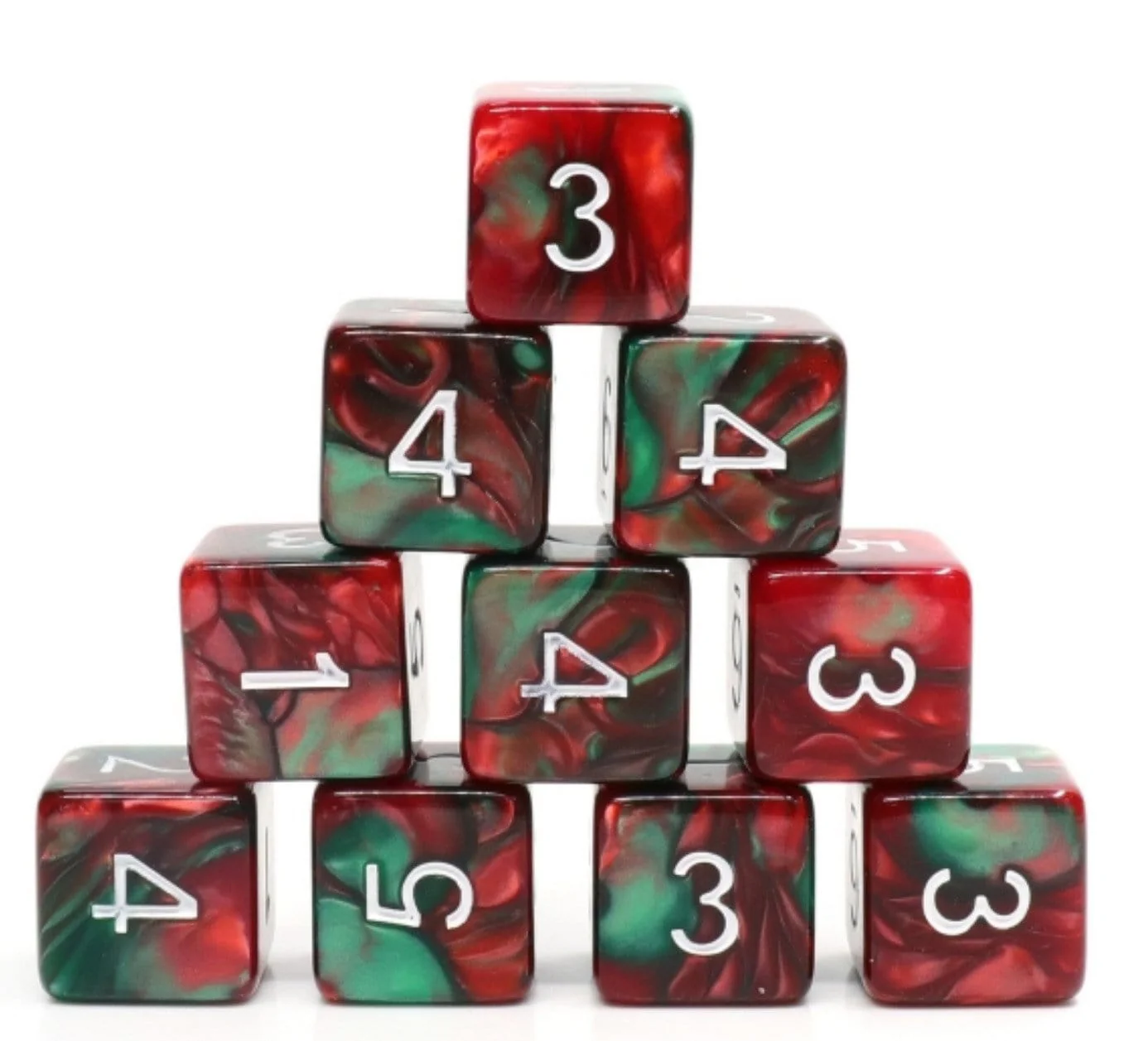 Foam Brain - Burning Bush - 12 PIECE D6'S