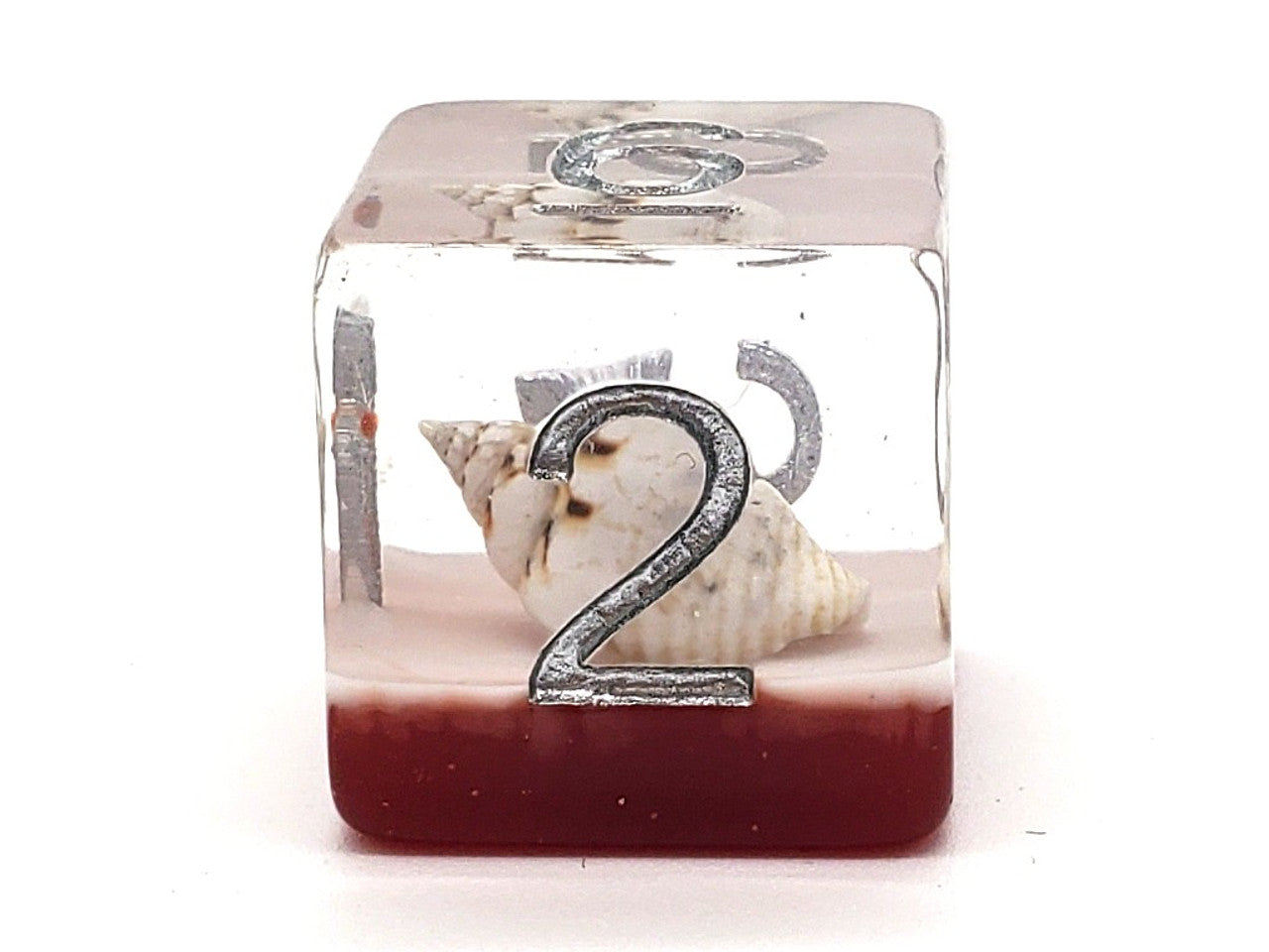 7 Piece DnD RPG Dice Set: Infused - Beach Party - Red