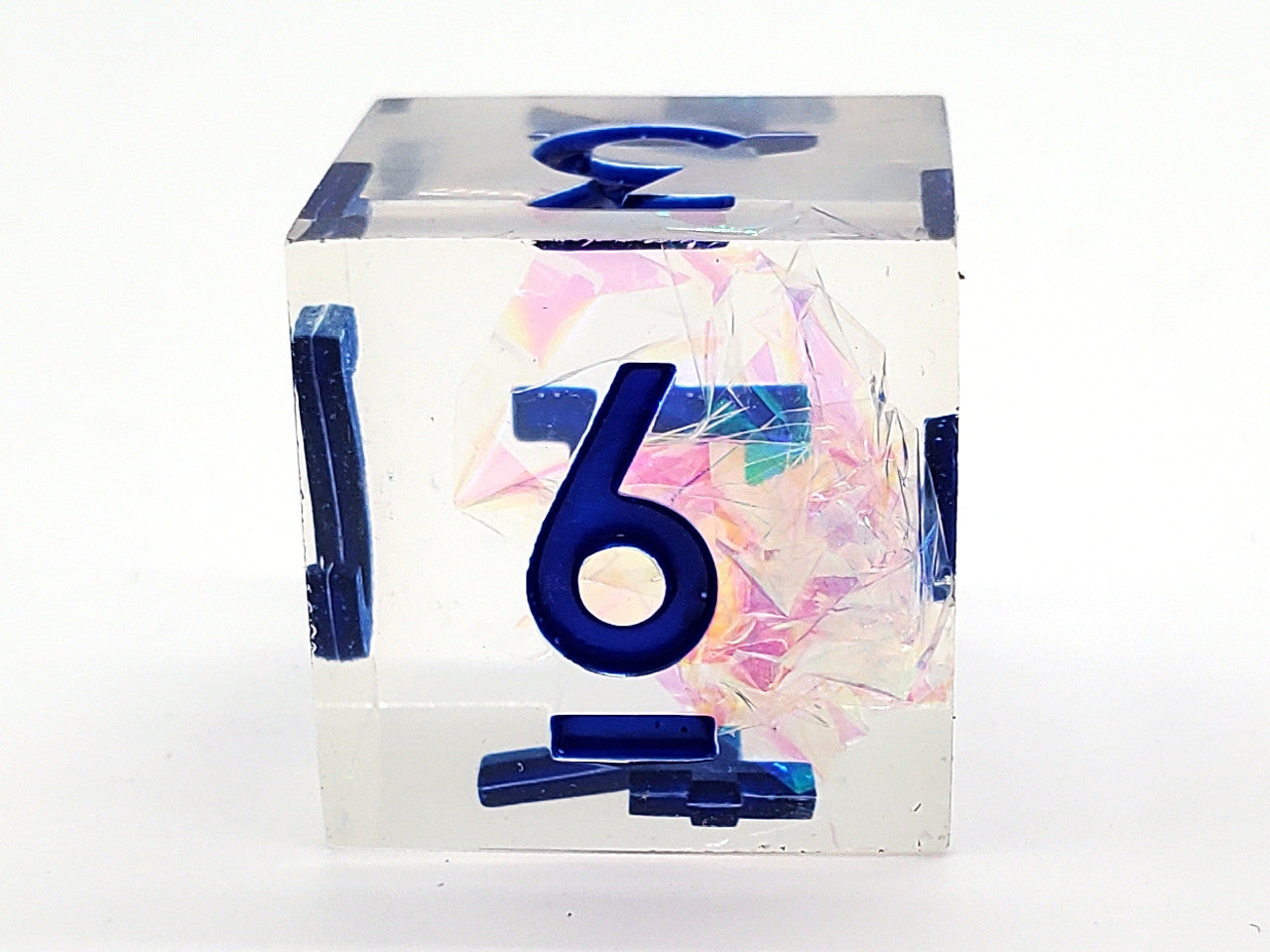 Old School Dice: Sharp Edged 7-Piece Dice Set - Crystal Ice