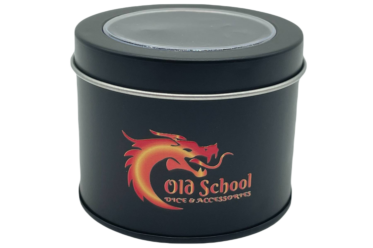 Old School Dice: Metal 40mm D20 - Gnome Forged - Black Nickel w/ Purple