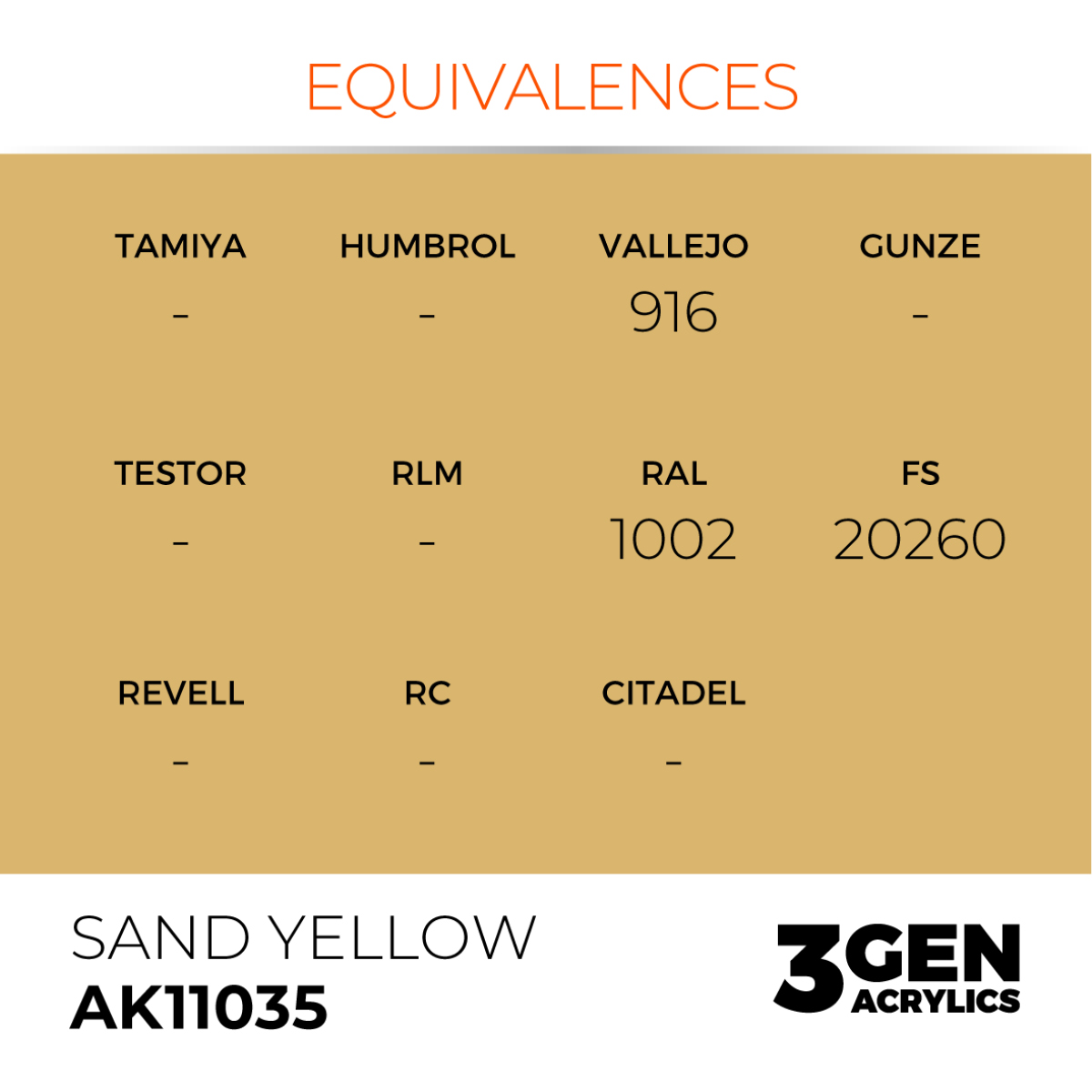 AK Interactive 3G Acrylic Paint: Sand Yellow - Standard