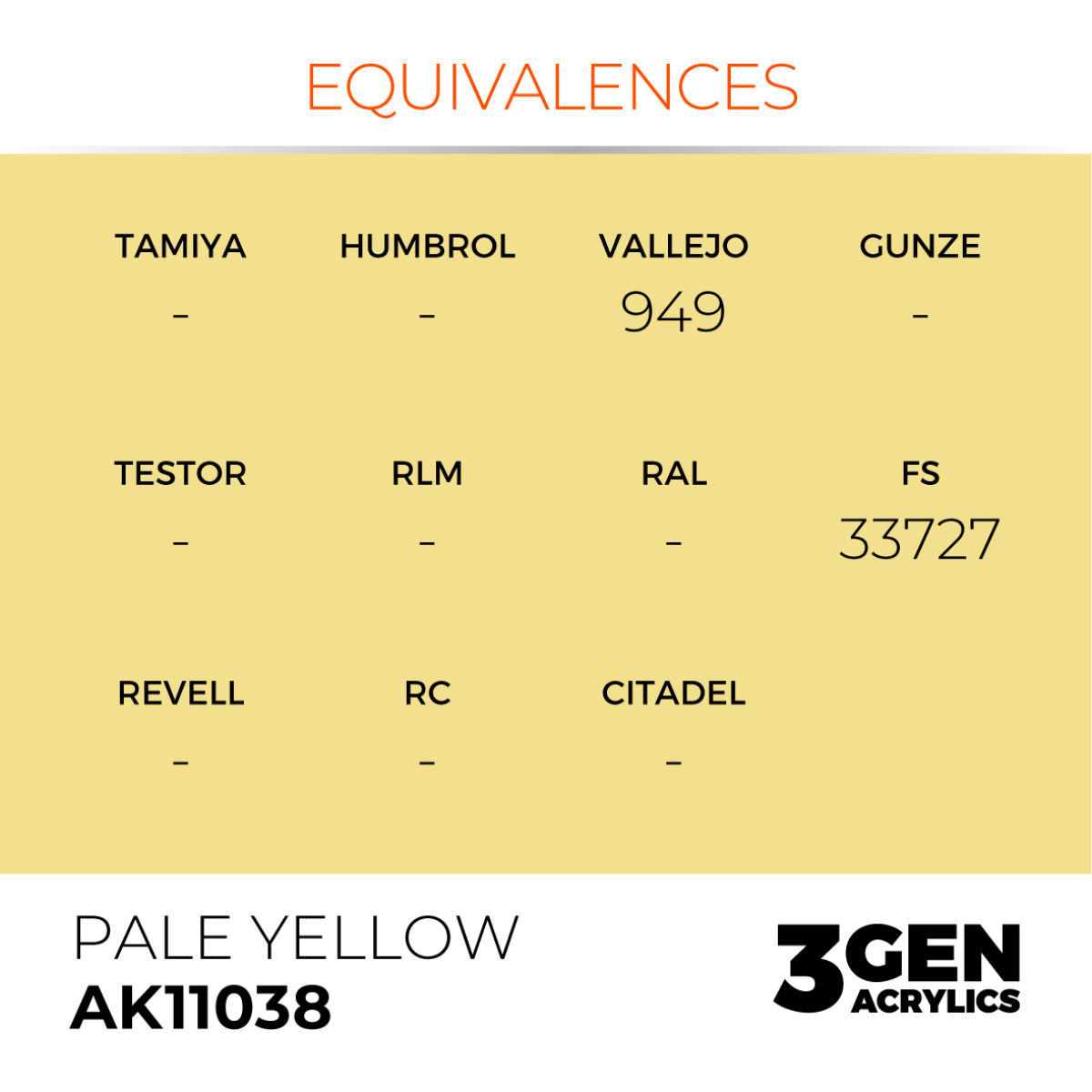 AK Interactive 3G Acrylic Paint: Pale Yellow - Standard