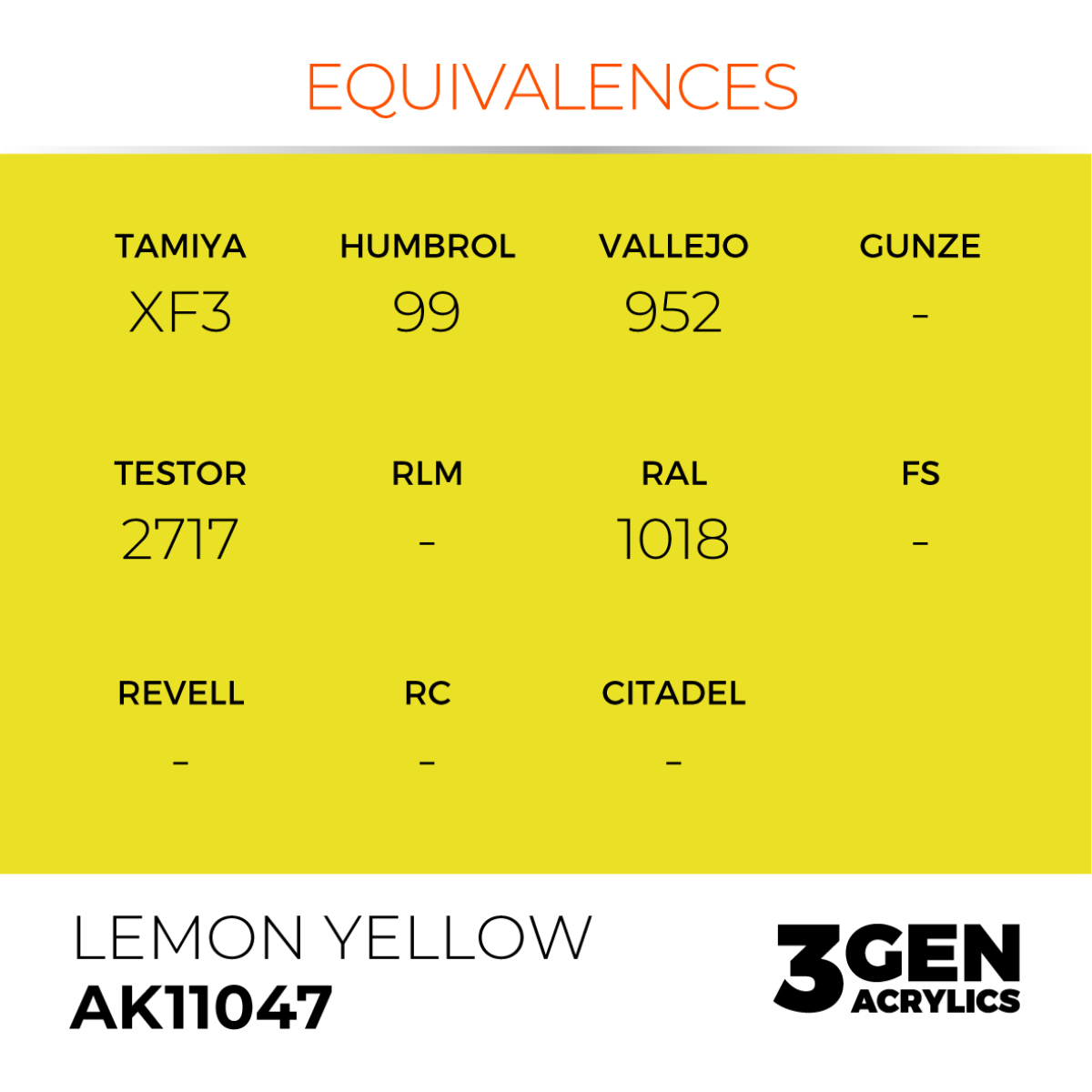 AK Interactive 3G Acrylic Paint: Lemon Yellow - Standard