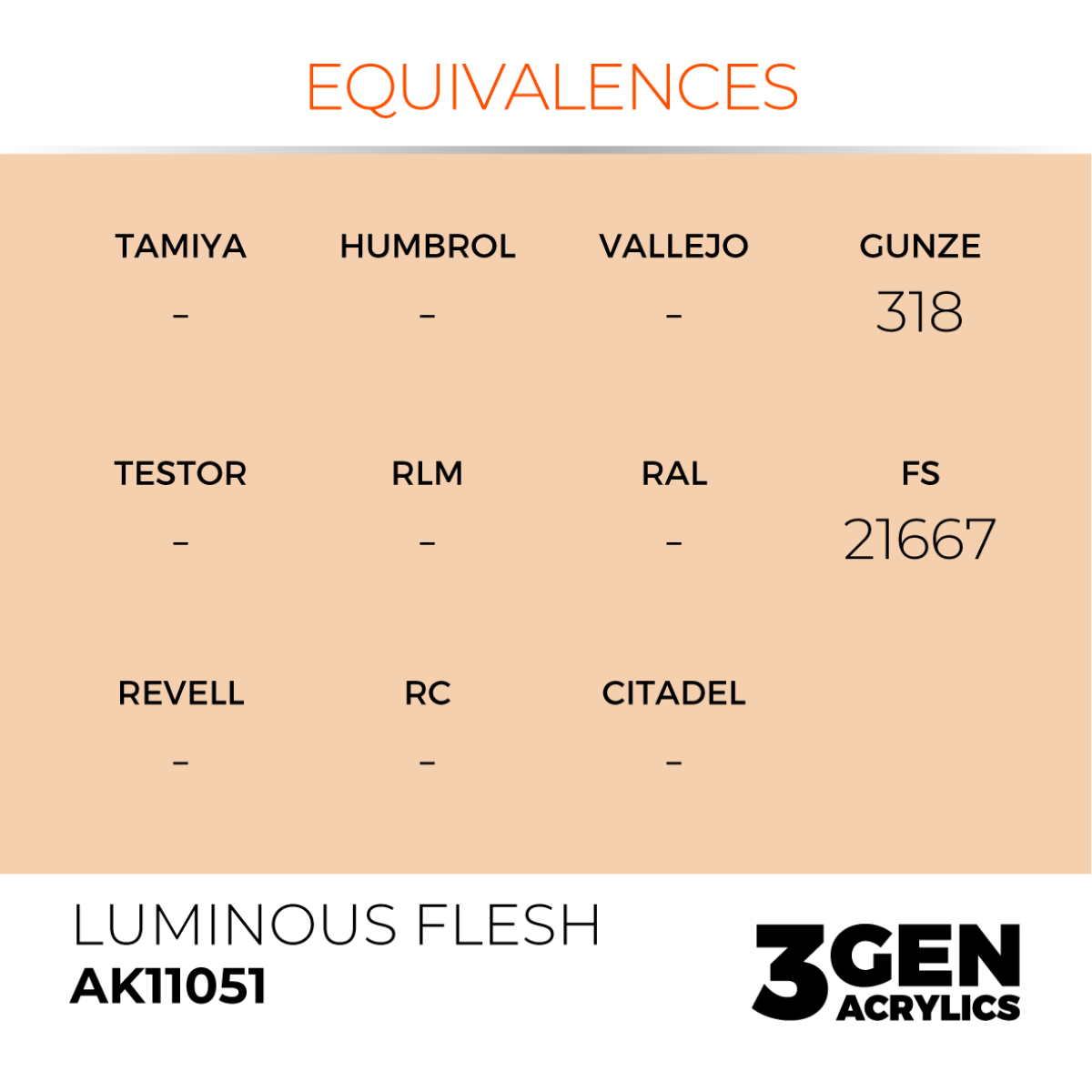 AK Interactive 3G Acrylic Paint: Luminous Flesh - Standard