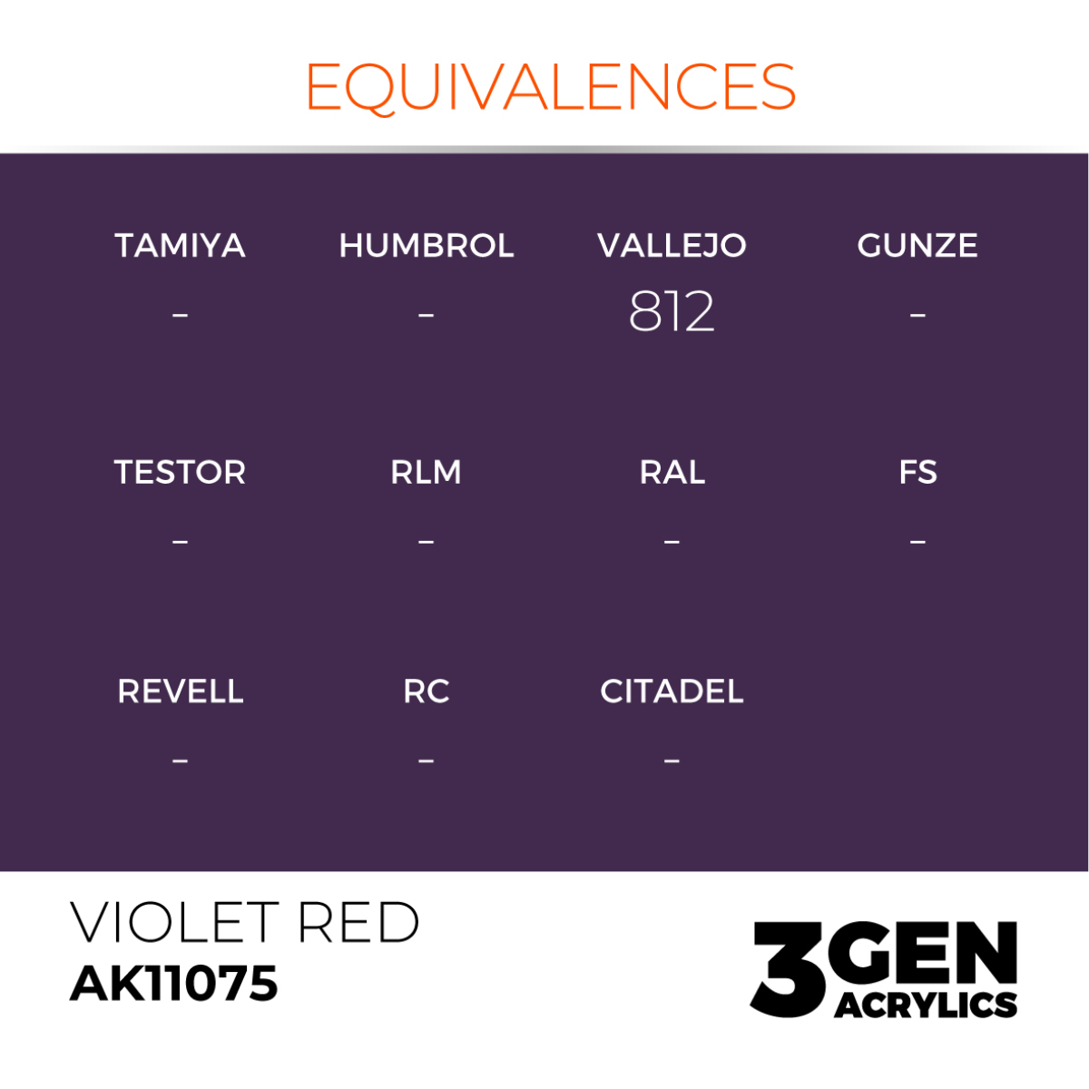 AK Interactive 3G Acrylic Paint: Violet Red - Standard