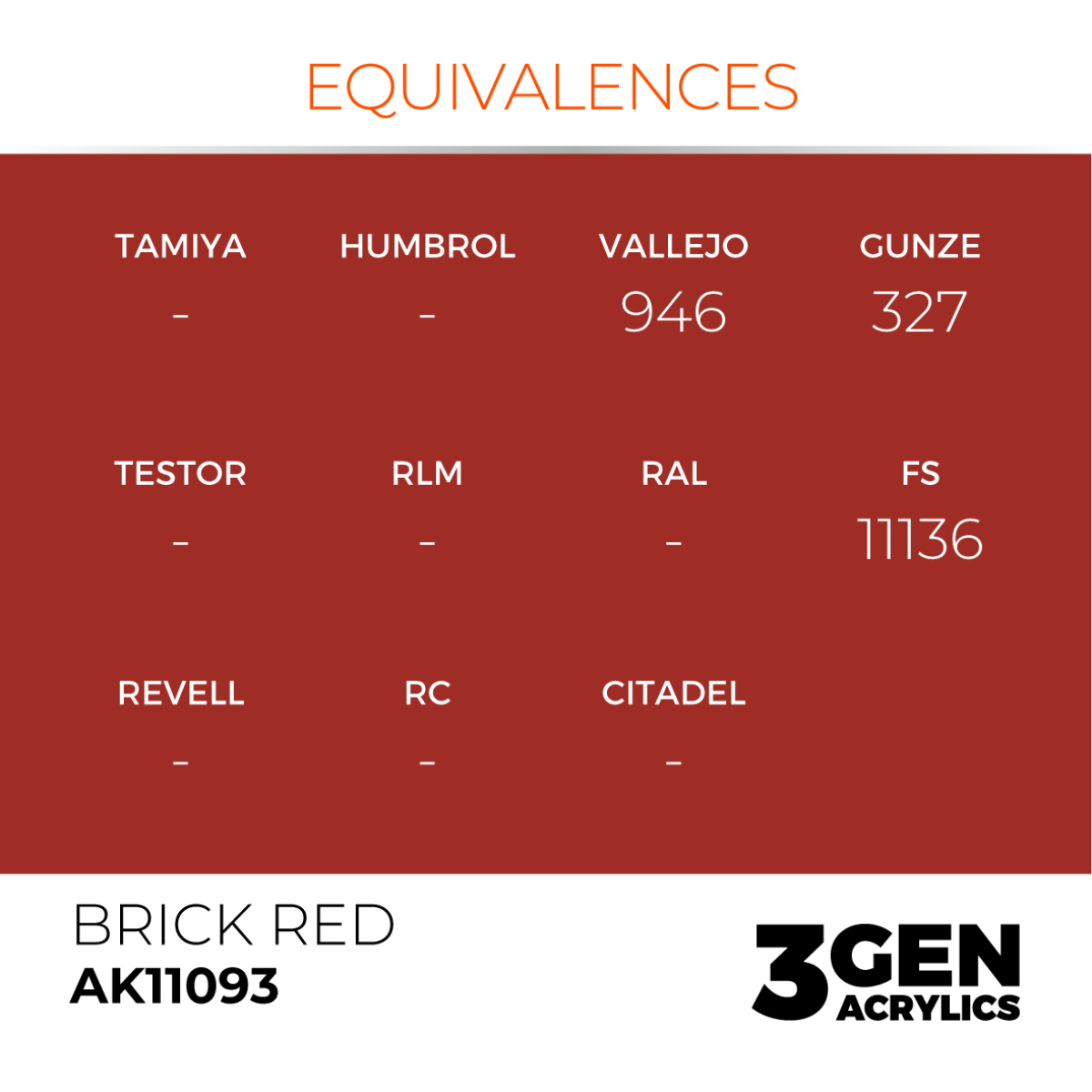 AK Interactive 3G Acrylic Paint: Brick Red - Standard