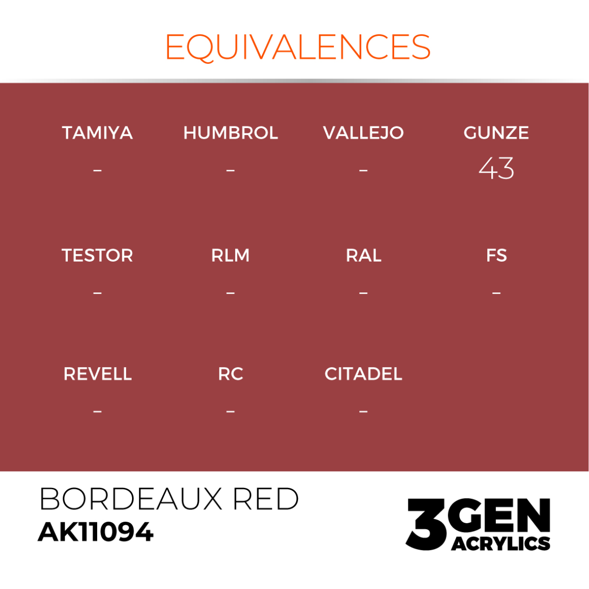 AK Interactive 3G Acrylic Paint: Bordeaux Red - Standard