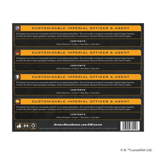 Star Wars Legion - Customizable Imperial Officer & Agent