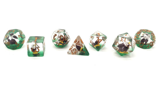 7 Piece DnD RPG Dice Set: Animal Kingdom - Bald Eagle