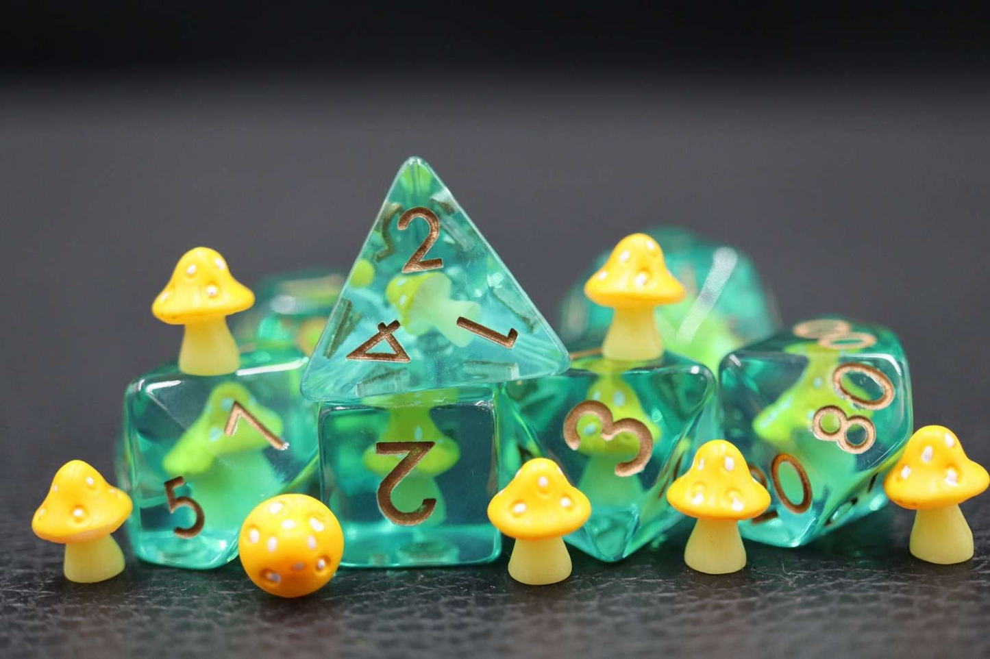 Foam Brain - Yellow Mushroom RPG Dice Set