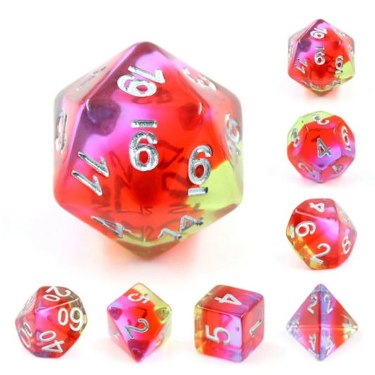 Foam Brain - Pomegranate Blossom RPG Dice Set