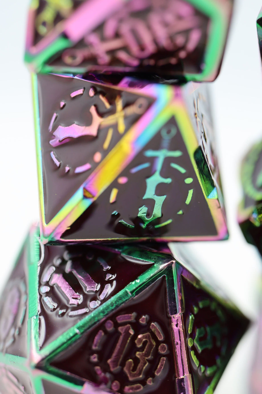 Foam Brain - Crossed Swords: Imperial Gem Sword - Metal RPG Dice Set