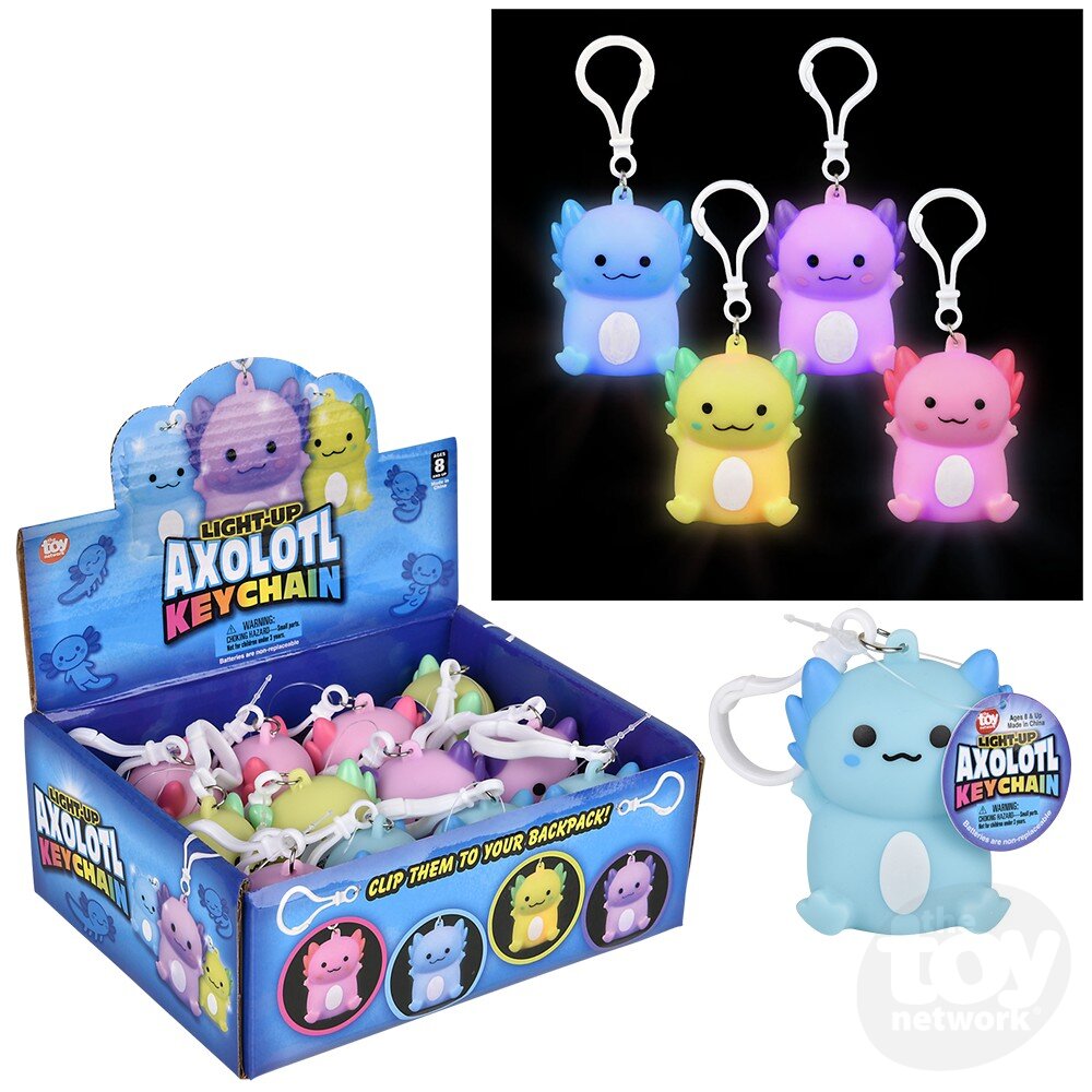Light-Up Axolotl Keychain