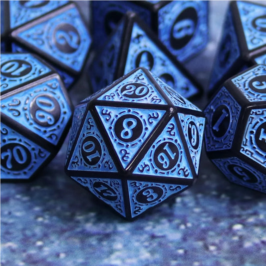 Foam Brain - Magic Flame - Blue RPG Dice Set