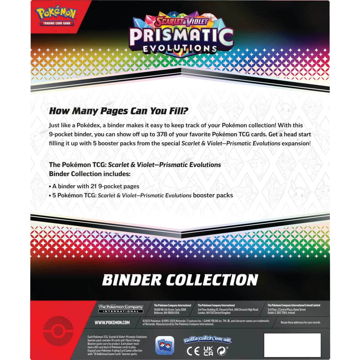 Pokémon Scarlet & Violet: Prismatic Evolutions Binder Collection