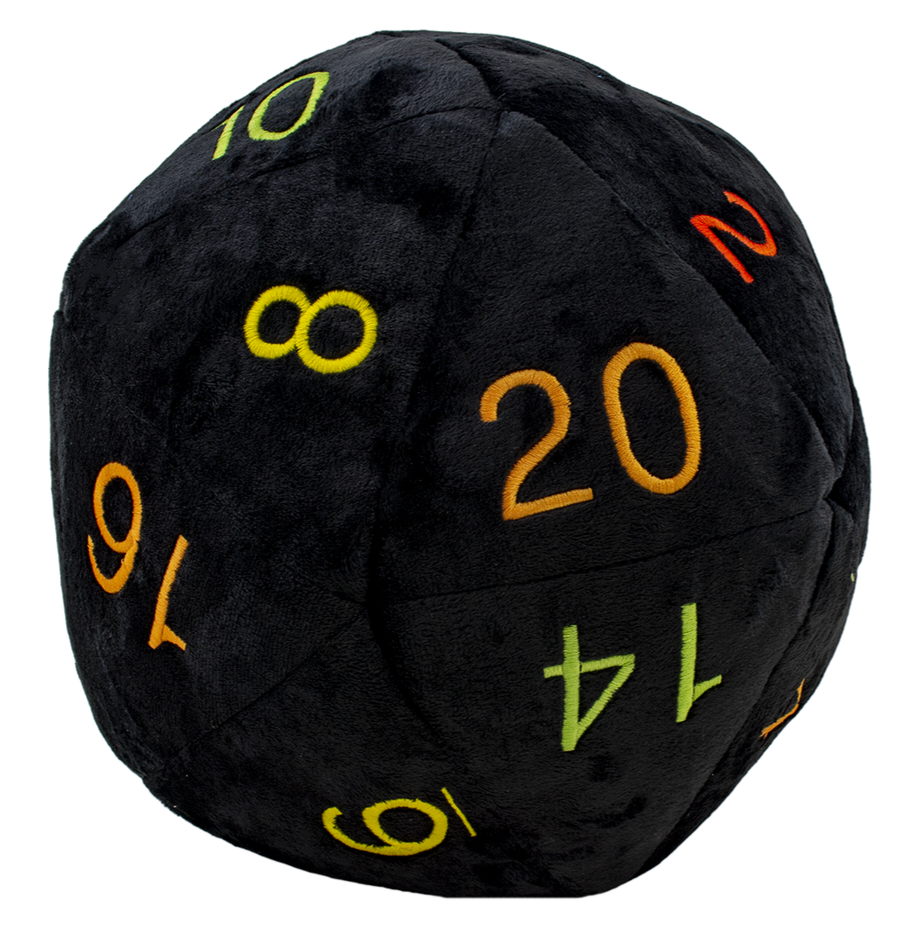 Rainbow D20 Novelty Pillow