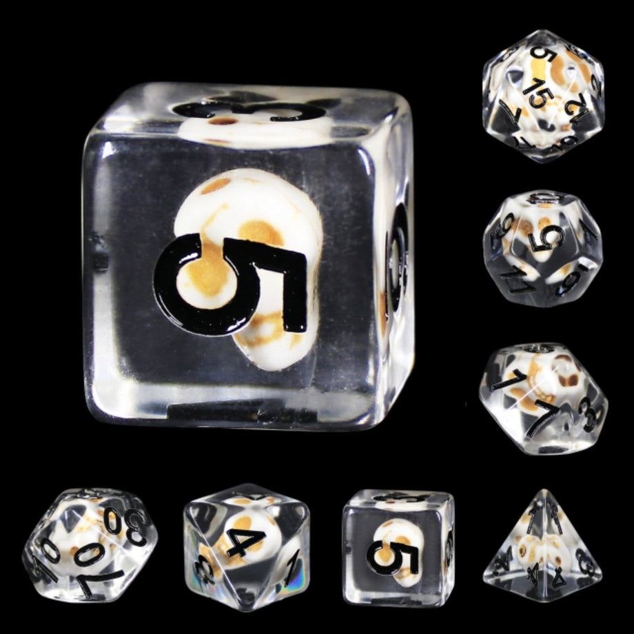Foam Brain - Stone Skull Dice Set