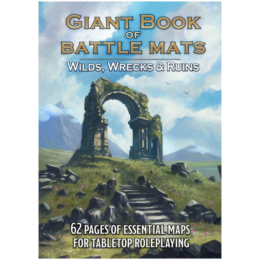 Giant Book of Battle Mats - Wilds, Wrecks & Ruins (17x12”)