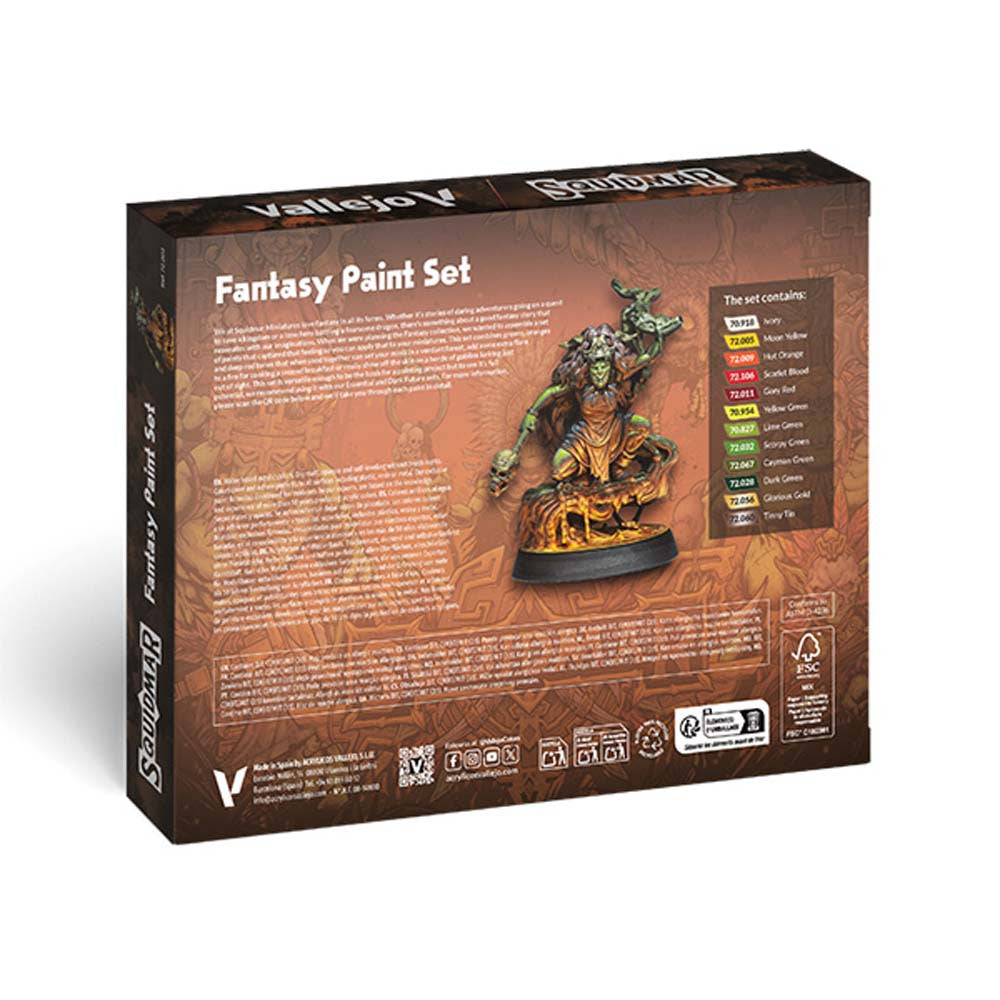 Vallejo Game Color Set: Squidmar Miniatures, Fantasy Paint Set