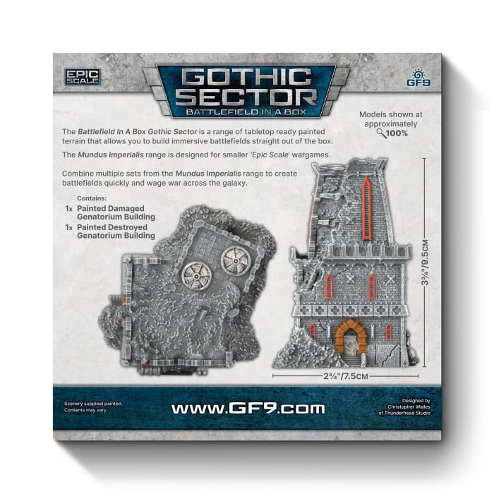 Battlefield in a Box - Mundus Imperialis: Genatorium (Damaged & Destroyed x2)