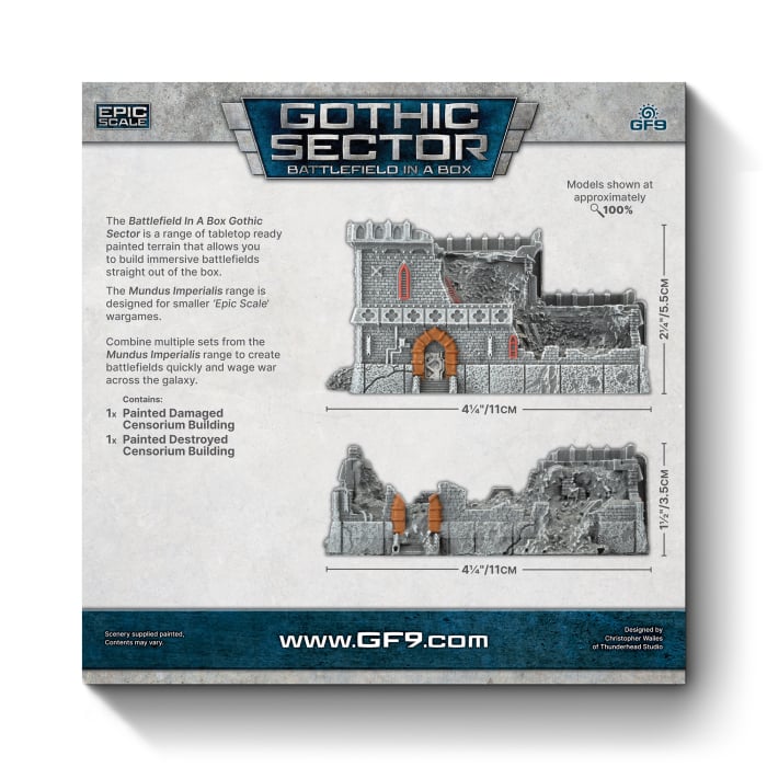 Battlefield in a Box - Mundus Imperialis: Censorium (Damaged & Destroyed x2)