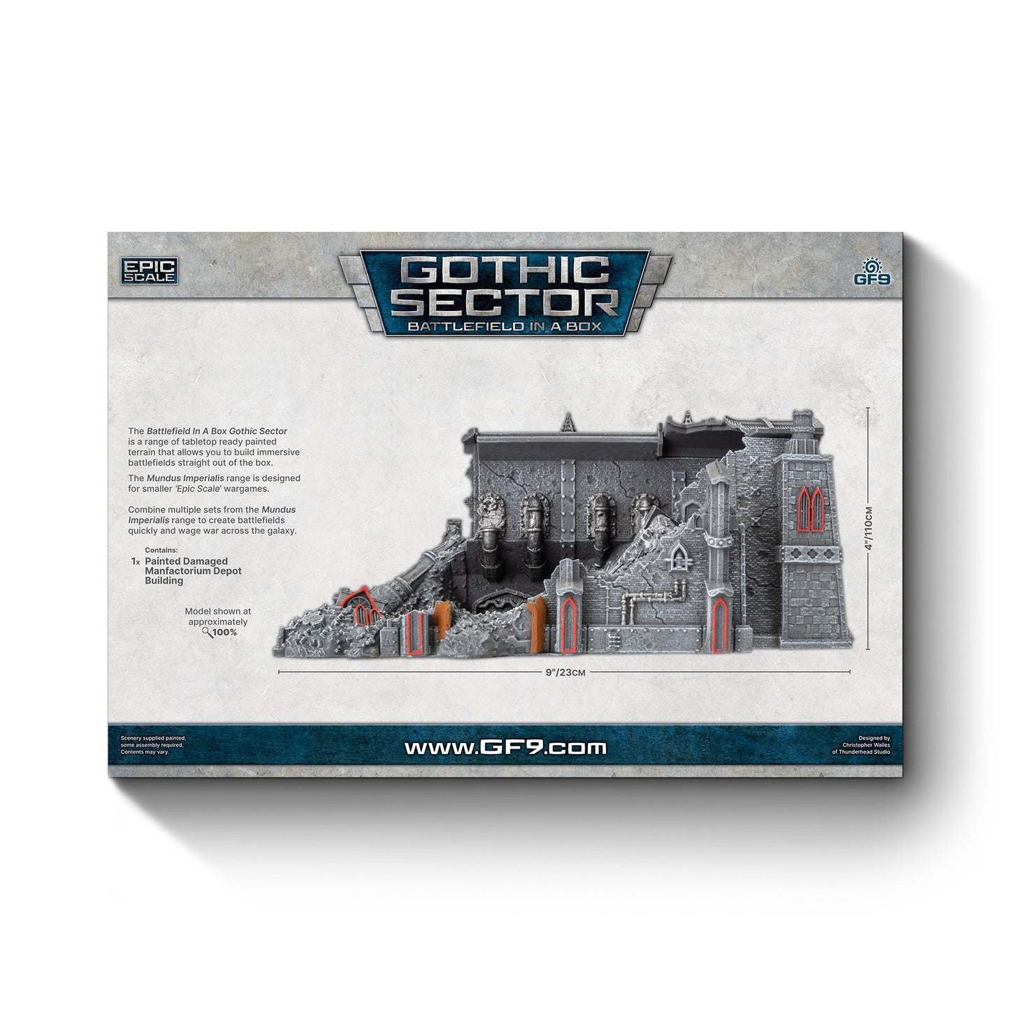 Battlefield in a Box - Mundus Imperialis: Manufactorium Depot (Damaged x1)