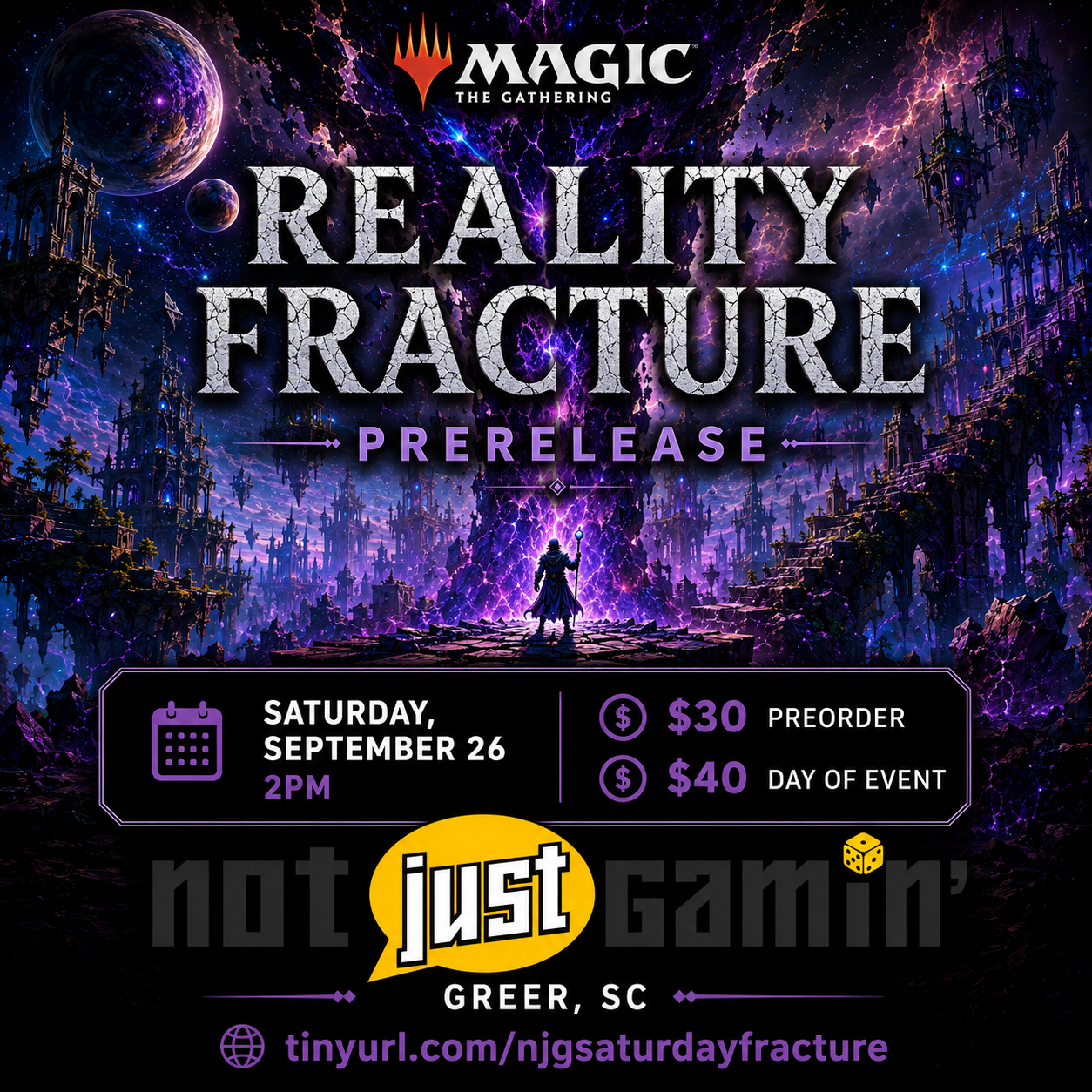 Magic the Gathering, Reality Fracture Prerelease Celebration: Saturday, 9/26/2026