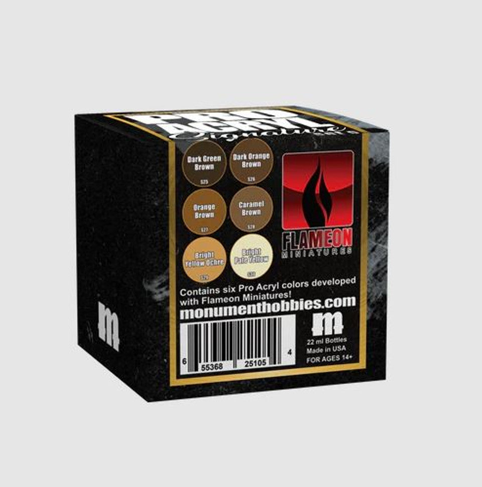 Monument Hobbies - Pro Acryl Paint, Signature Series Set 5 - Flameon Miniatures