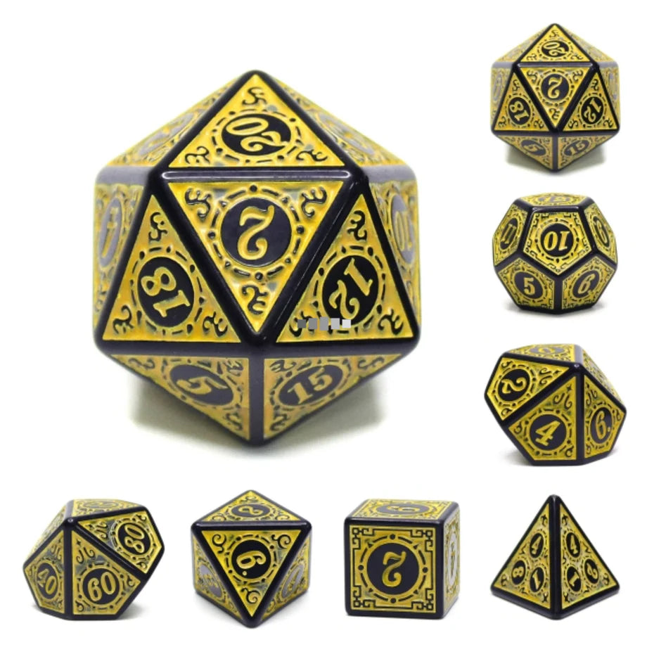 Foam Brain - Magic Flame RPG Dice Set Yellow