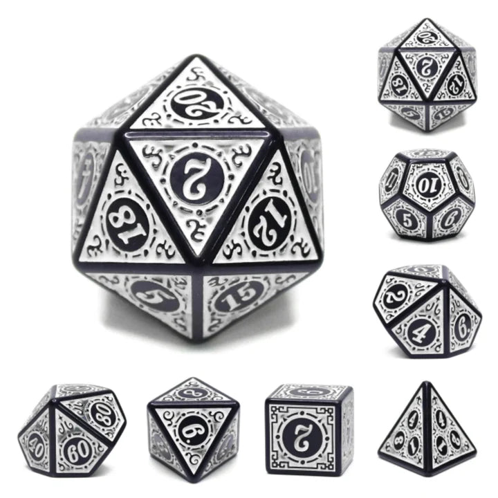 Foam Brain - Magic Flame White RPG Dice Set