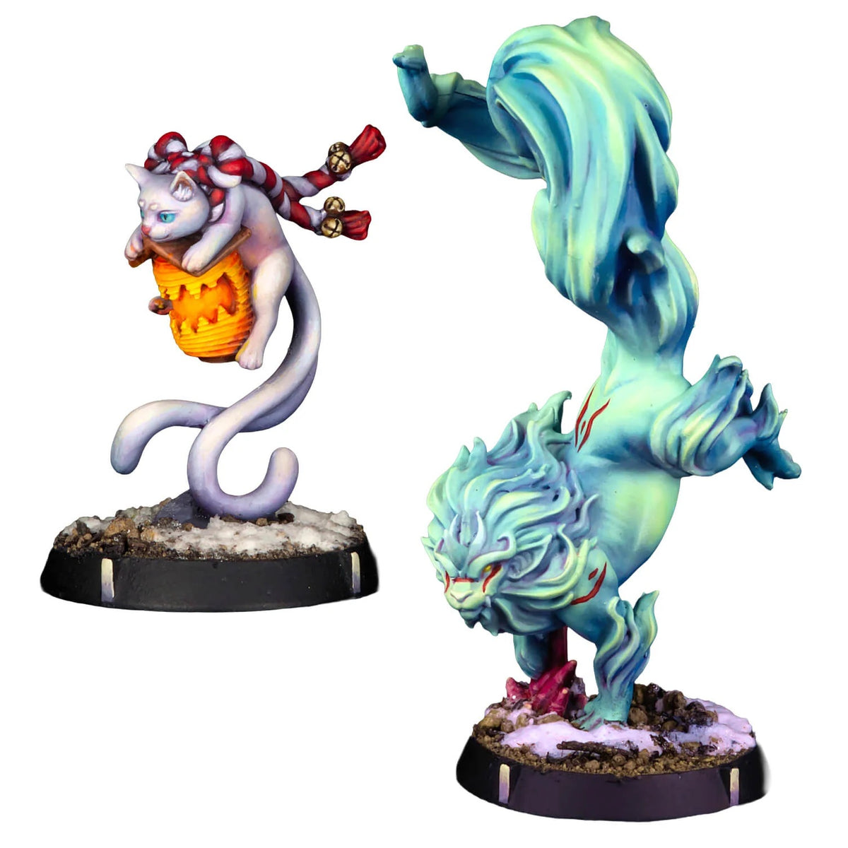 Eldfall Chronicles Skirmish Wargame: Nekomata & Komainu