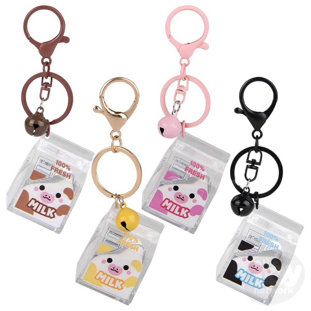 Kawaii Animal Milk Carton Liquid Clip On