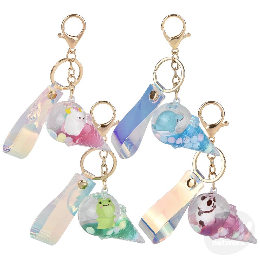 Kawaii Animal Ice Cream Liquid Clip On (1)