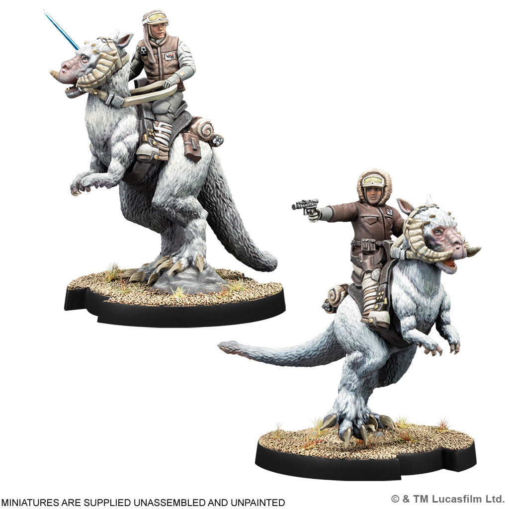Star Wars Legion - Captain Solo and Commander Skywalker on Tauntauns