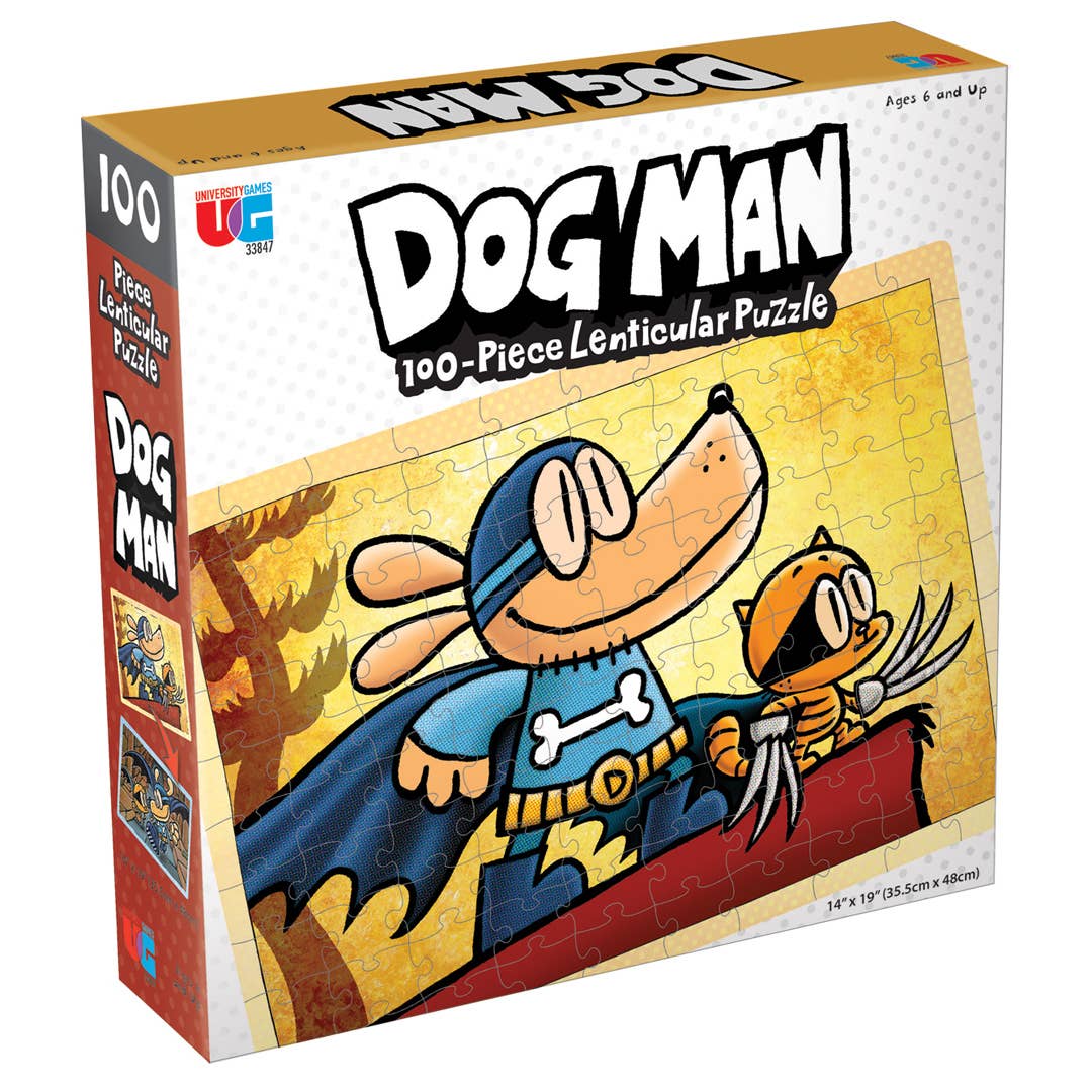 Dog Man 100-Piece Lenticular Puzzle