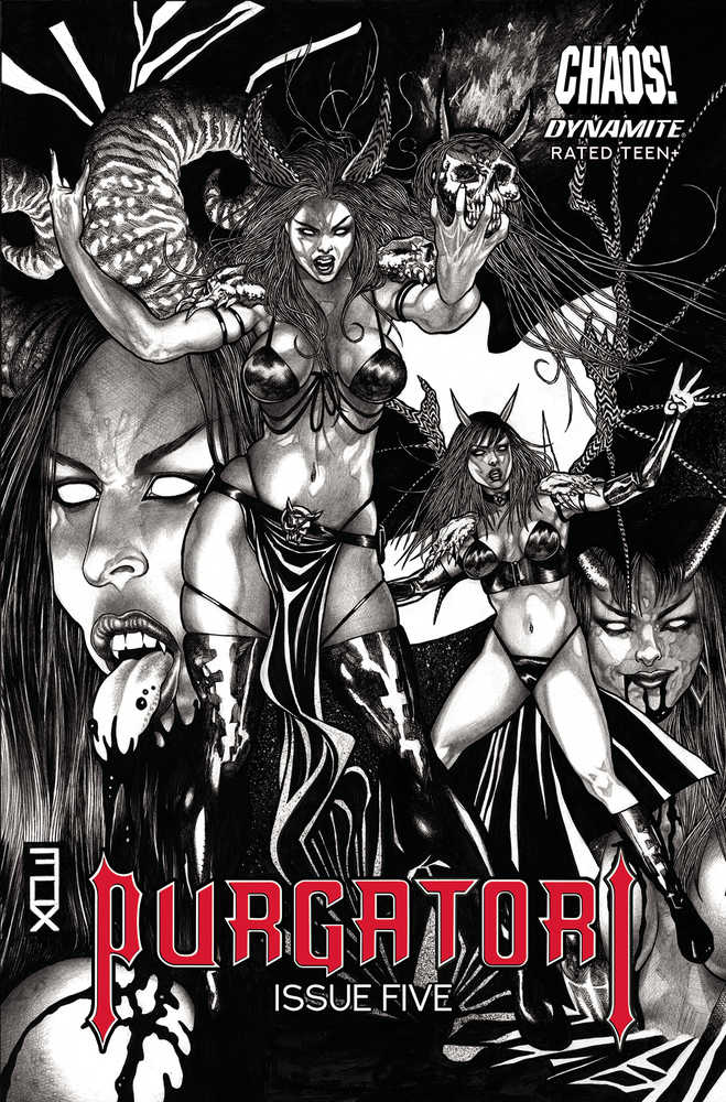 Purgatori #5 Cover F 15 Copy Variant Edition Fox Black & White