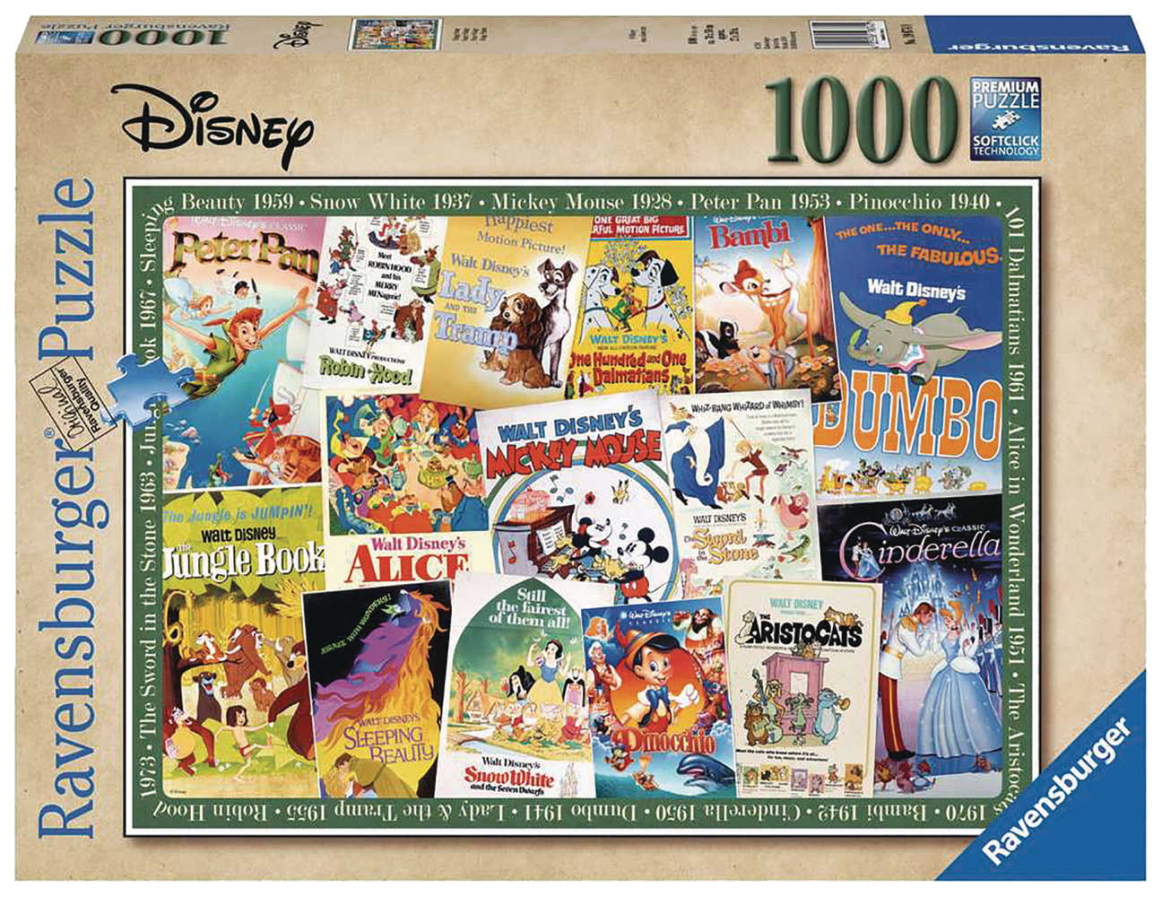 Disney Vintage Movie Posters 1000pc Puzzle