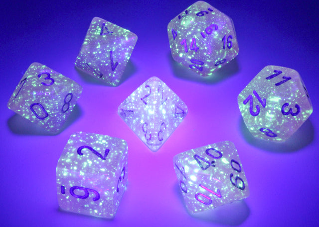 Chessex - Borealis Pink/Silver Polyhedral 7-Die Set