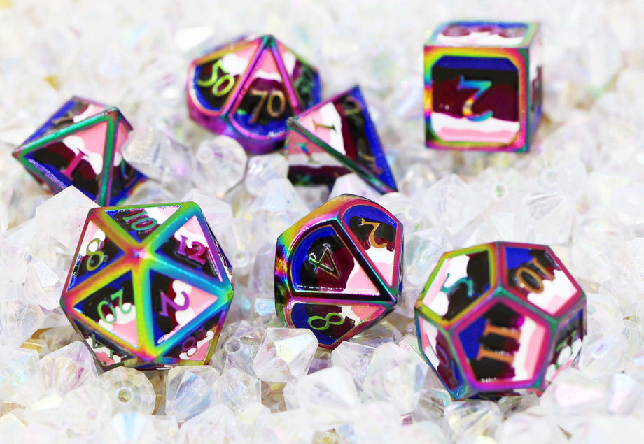 Gender Fluid Pride Flag RPG Dice Set