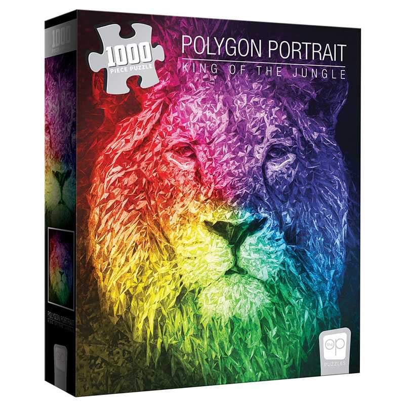 Polygon Portrait King of the Jungle