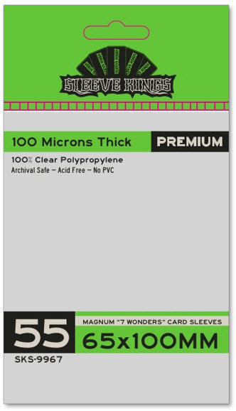 Magnum "7 Wonders" Card Sleeves (65 x 100mm) 50 Count Not Just Gamin' Magnum "7 Wonders" Card Sleeves (65 x 100mm) 50 Count Not Just Gamin'