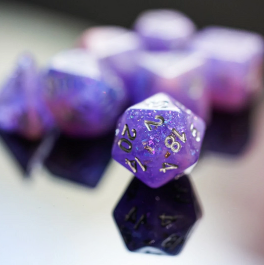 Foam Brain - Pink & Purple Seabed Treasure Dice Set